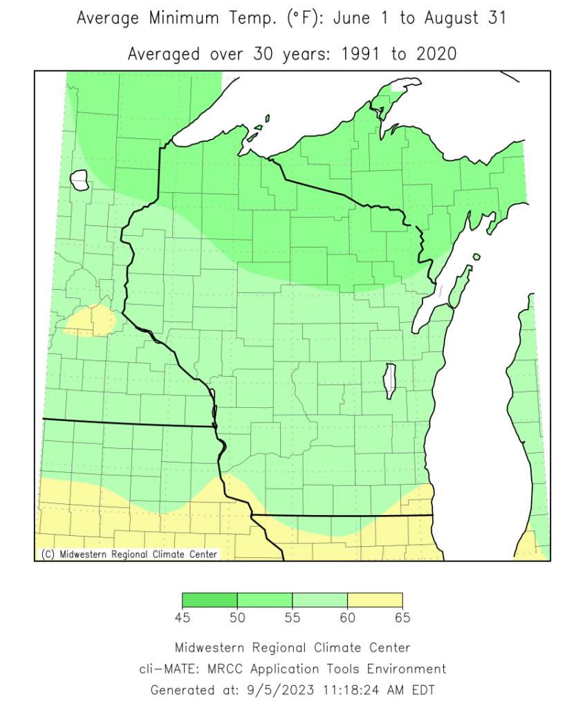 Summer Climate Data Wisconsin State Climatology Office