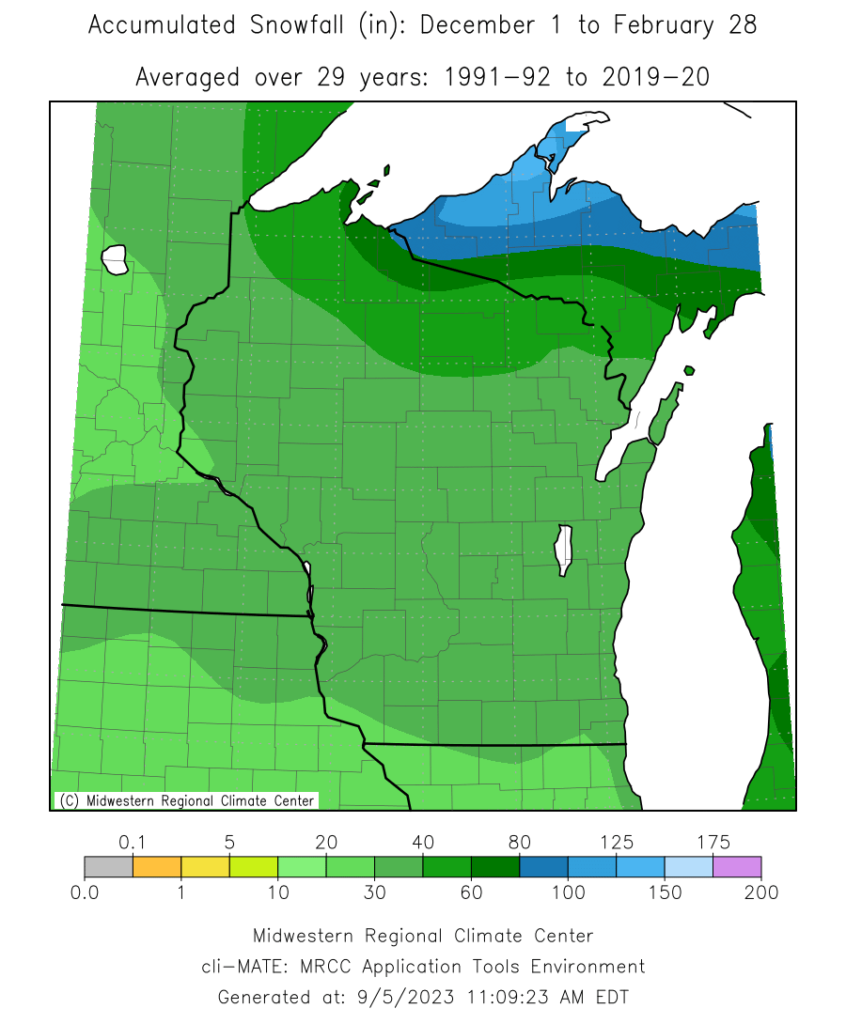 Winter Climate Data Wisconsin State Climatology Office